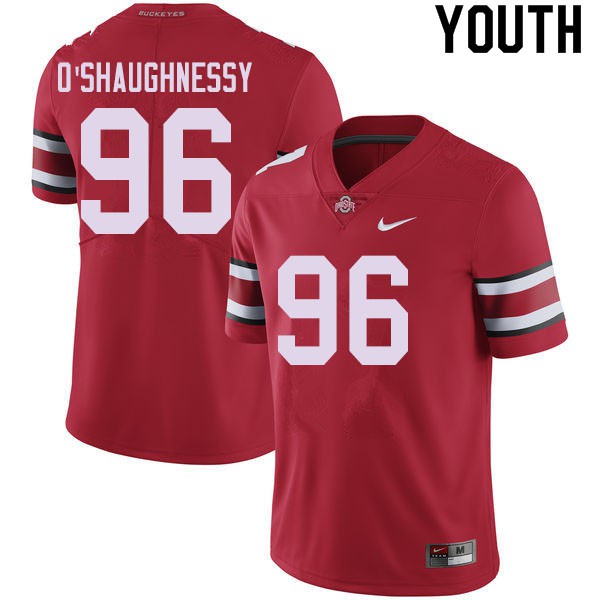 Ohio State Buckeyes #96 Michael O'Shaughnessy Youth Embroidery Jersey Red OSU69491